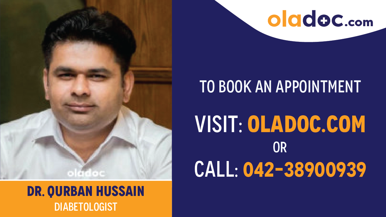 Book appointment with Dr.Qurban Hussain-best Diabetologist in Lahore